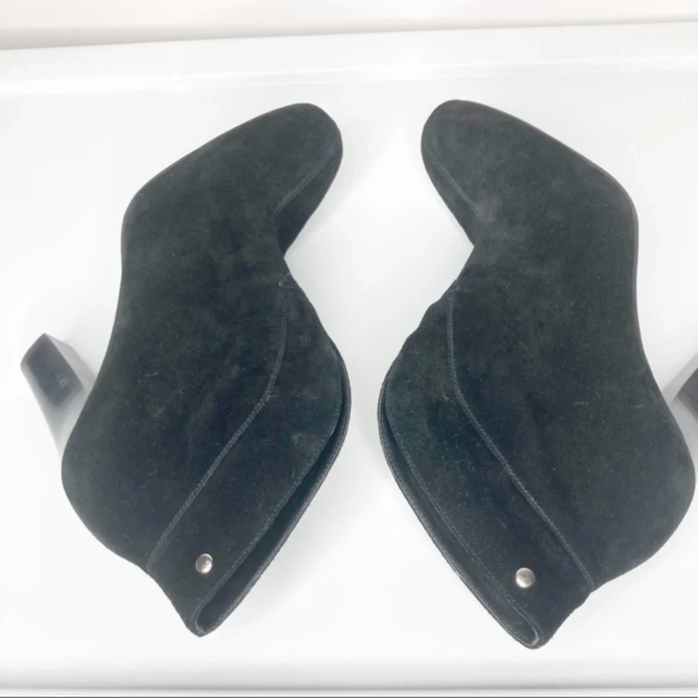 Franco Sarto Black Suede‎ Booties Sz 8.5